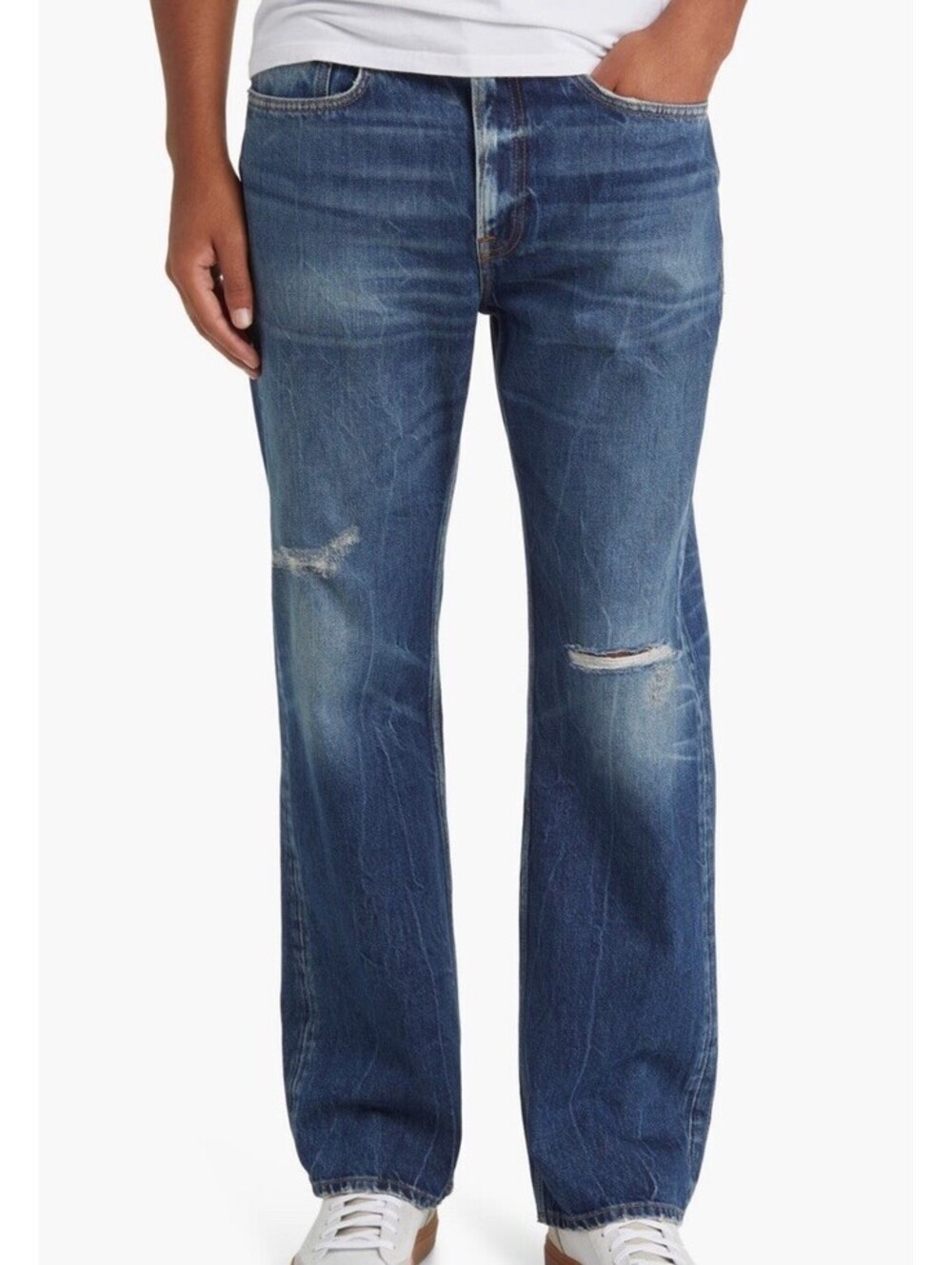 Frame Denim Men's The Boxy Ripped Jeans Whistler Destruct 33x33 NWT $268 new